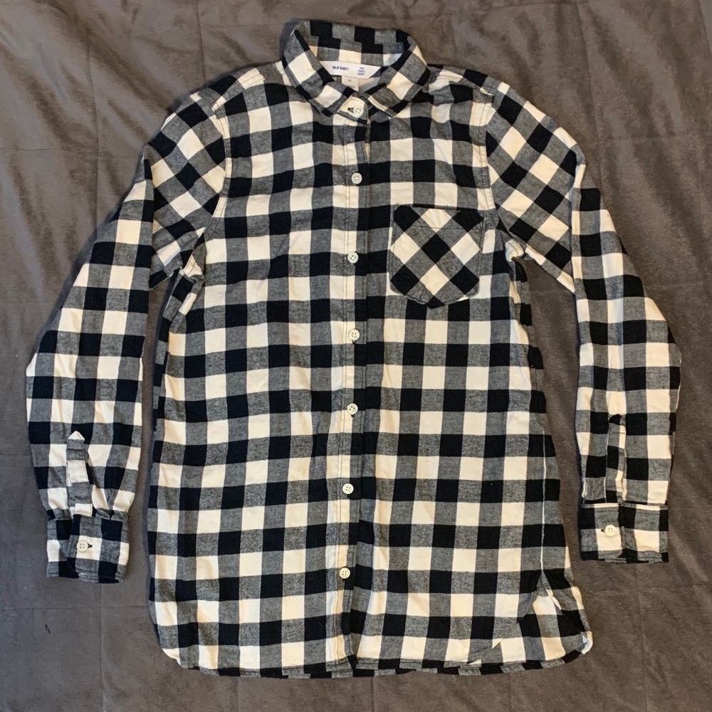 Old Navy “The Tunic Shirt” black and white size XS